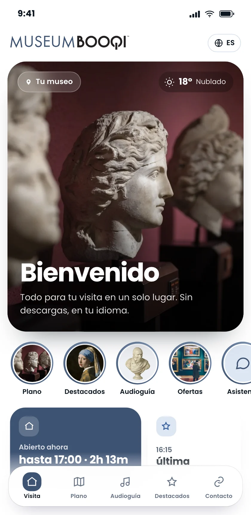 MuseumBooqi con la guía digital en un teléfono